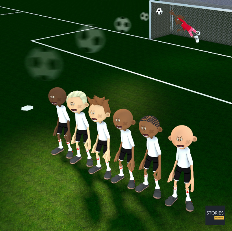 Soccer Defensive Wall of Players | Stories Preschool