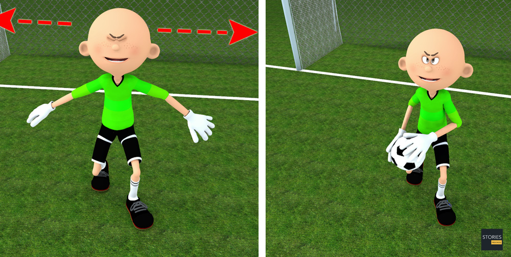 Soccer Goalkeeper Reading the Kicker during Penalty Kick - Stories Preschool