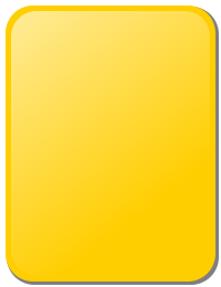 Players are cautioned with a yellow card, and dismissed from the game with a red card. These colours were first introduced at the 1970 FIFA World Cup and used consistently since.