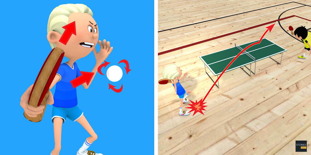 Table Tennis Gameplay topspin stroke - Stories Preschool