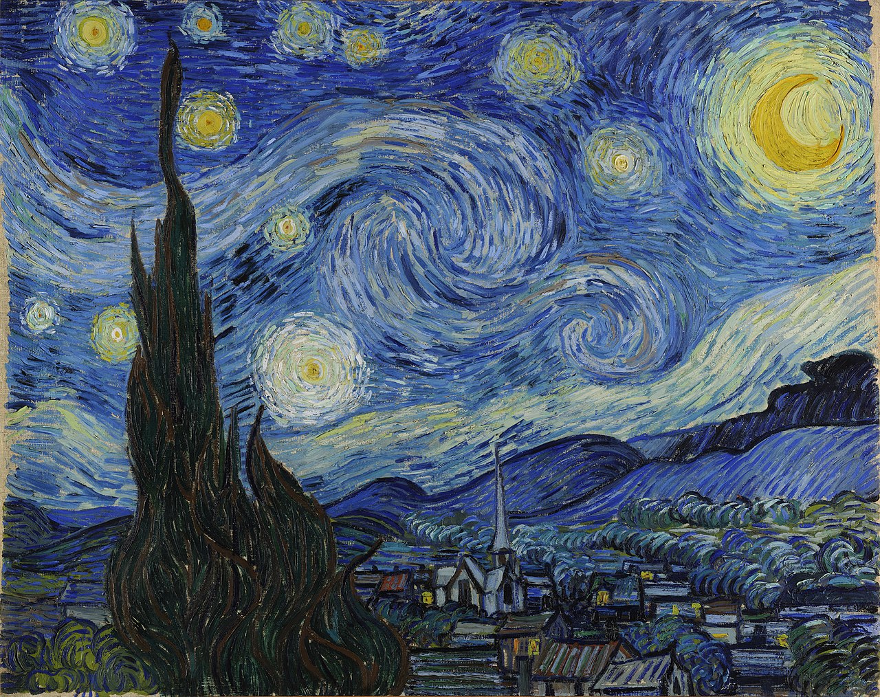 The Starry Night, June 1889. Museum of Modern Art, New York